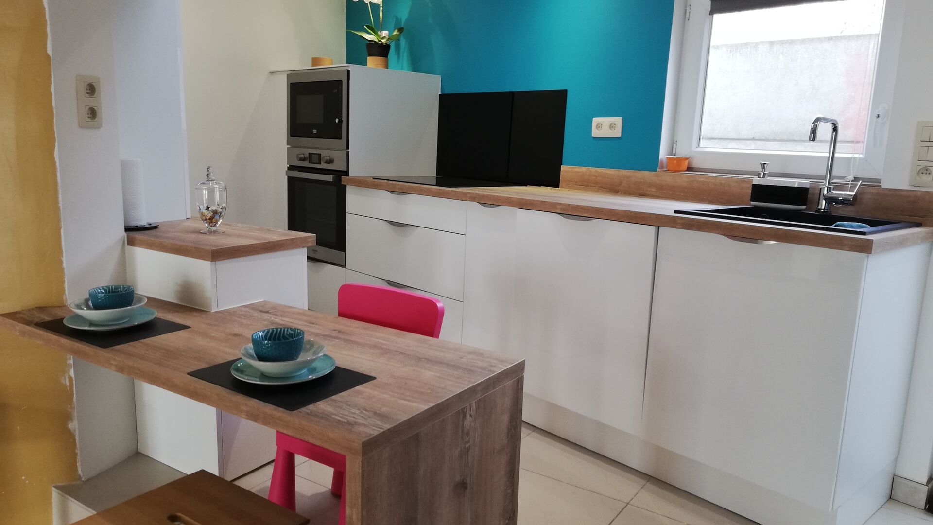 Cuisine équipée sur mesure Light Blanc Brillant