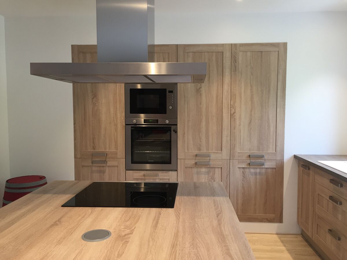 Cuisine avant-après sur mesure Trend Cube Chêne timber