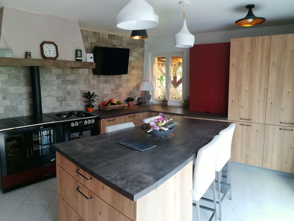 Réalisation cuisine équipée sur mesure Trend Chêne Honey & Cranberry