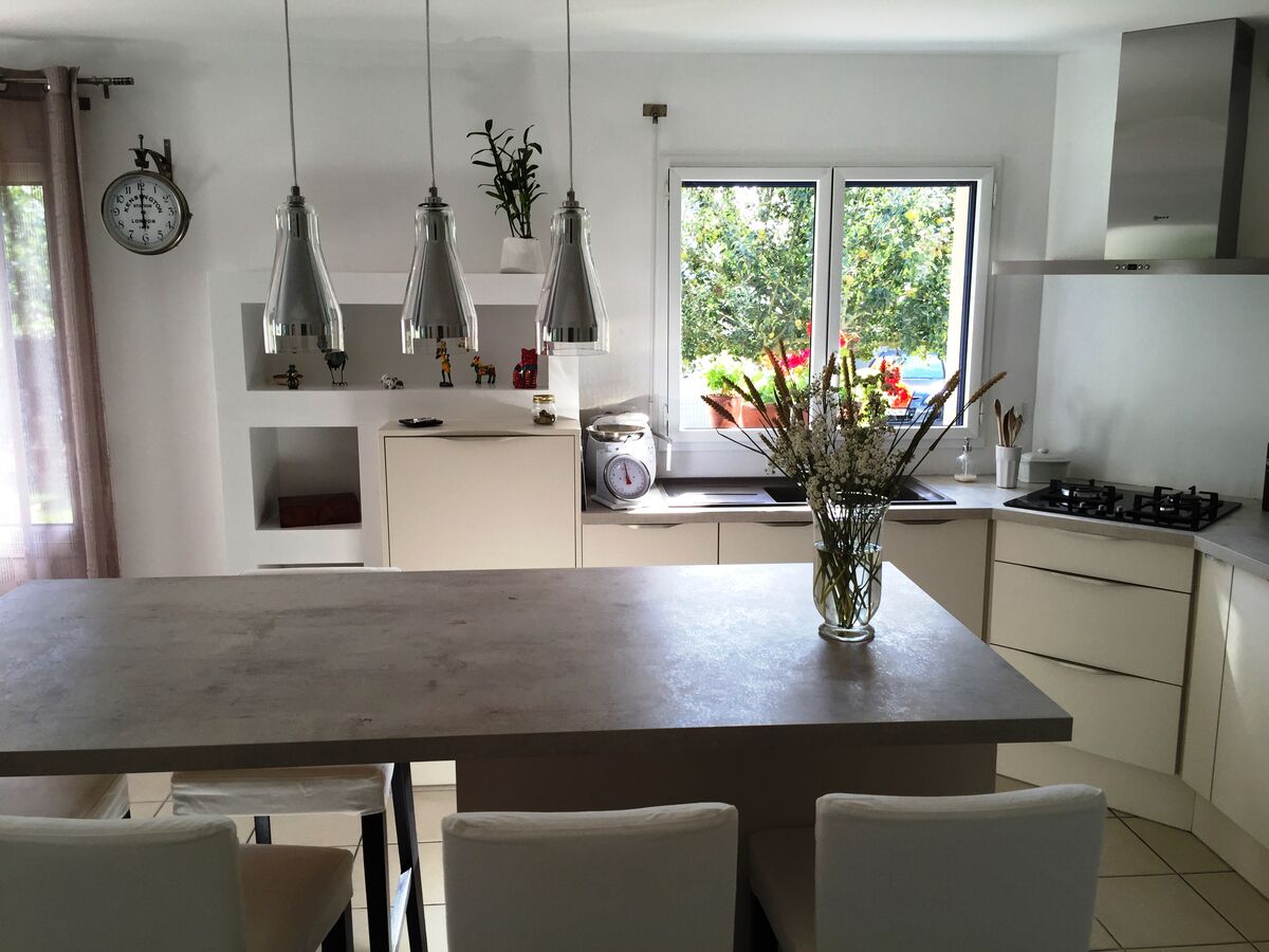 Cuisine avant-après sur mesure Trend Pannacotta mat