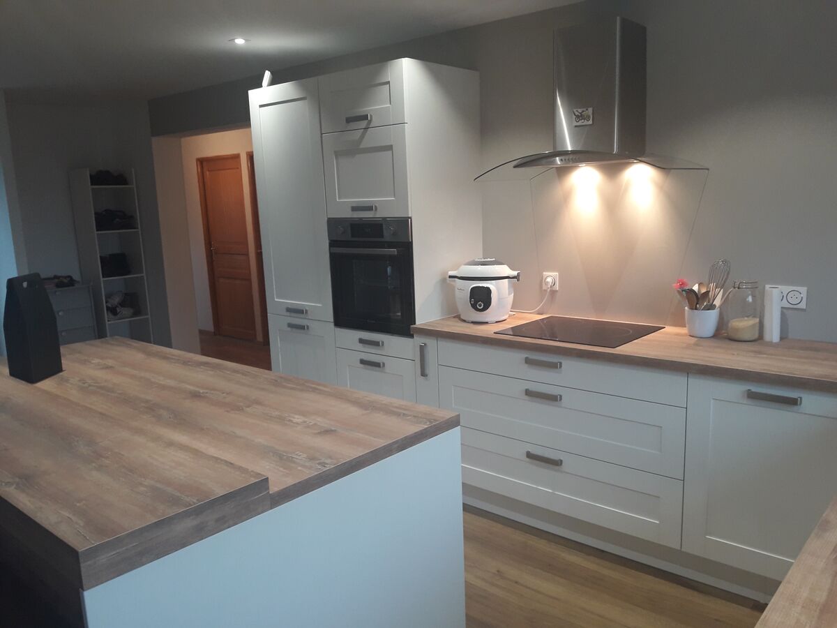 Rénovation cuisine équipée sur mesure Trend Cube Blanc Mat