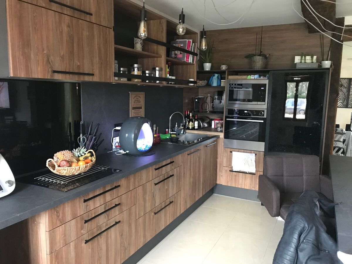 Rénovation cuisine équipée sur mesure Trend Edge Osani Oak