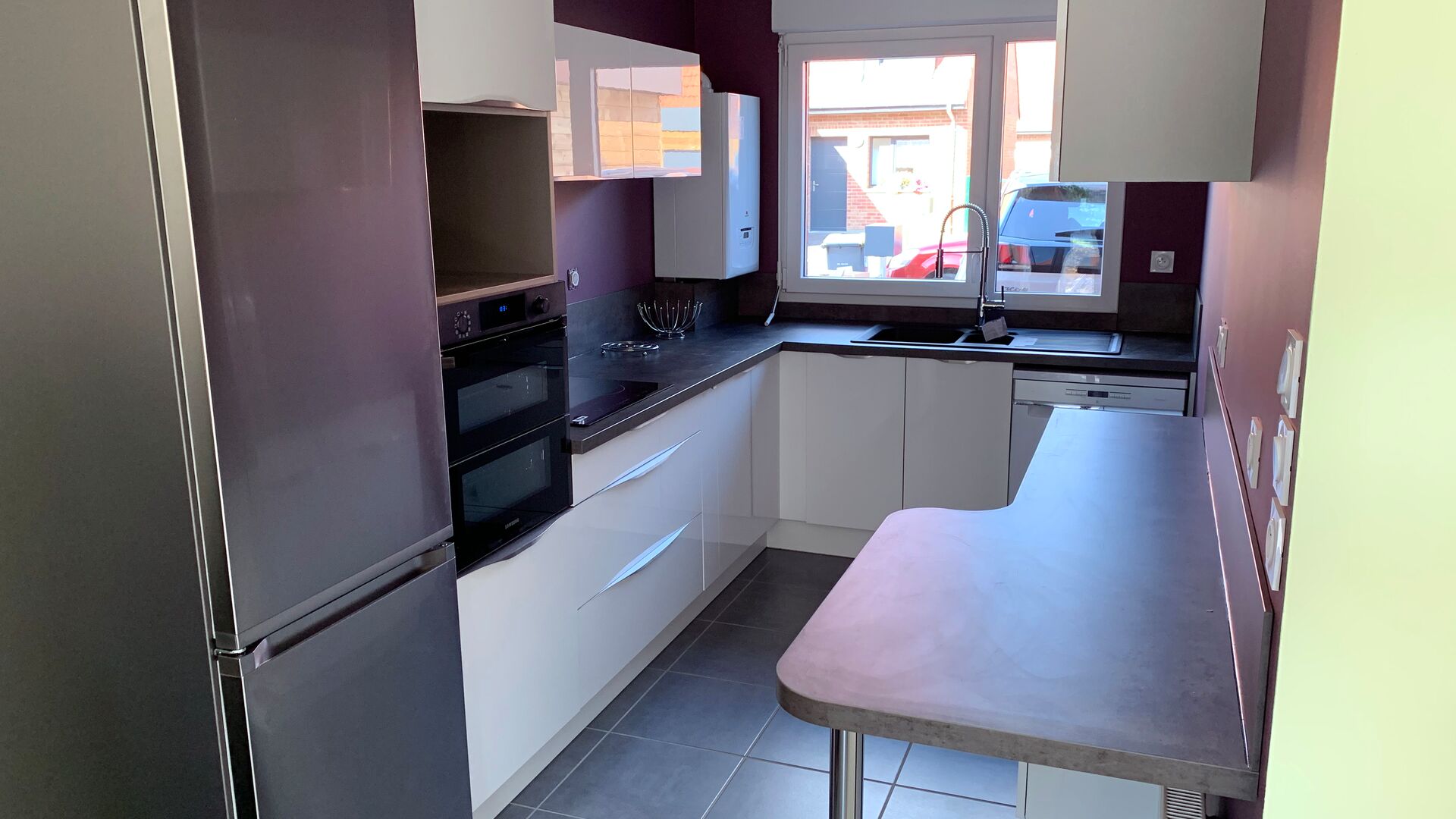 Cuisine équipée sur mesure Light Blanc Brillant