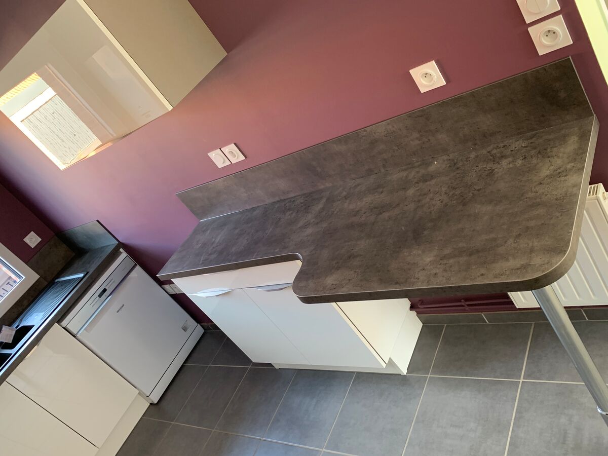 Cuisine avant-après sur mesure Light Blanc Brillant