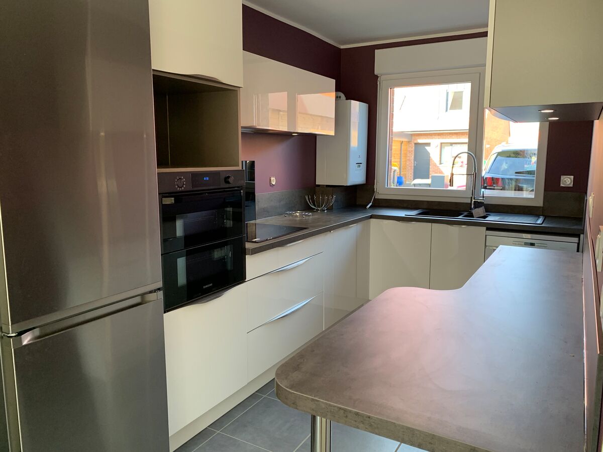 Cuisine avant-après sur mesure Light Blanc Brillant