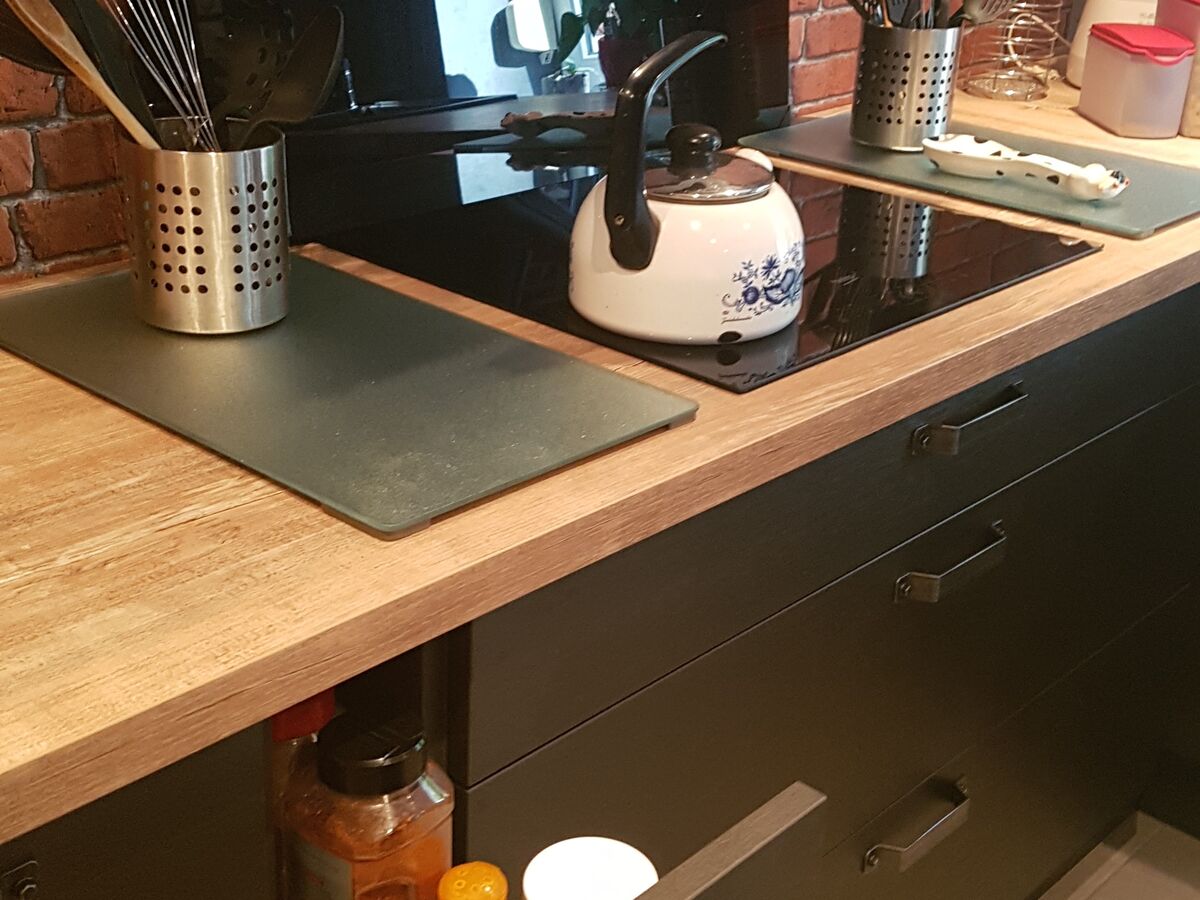 Cuisine avant-après sur mesure Label Métal brossé