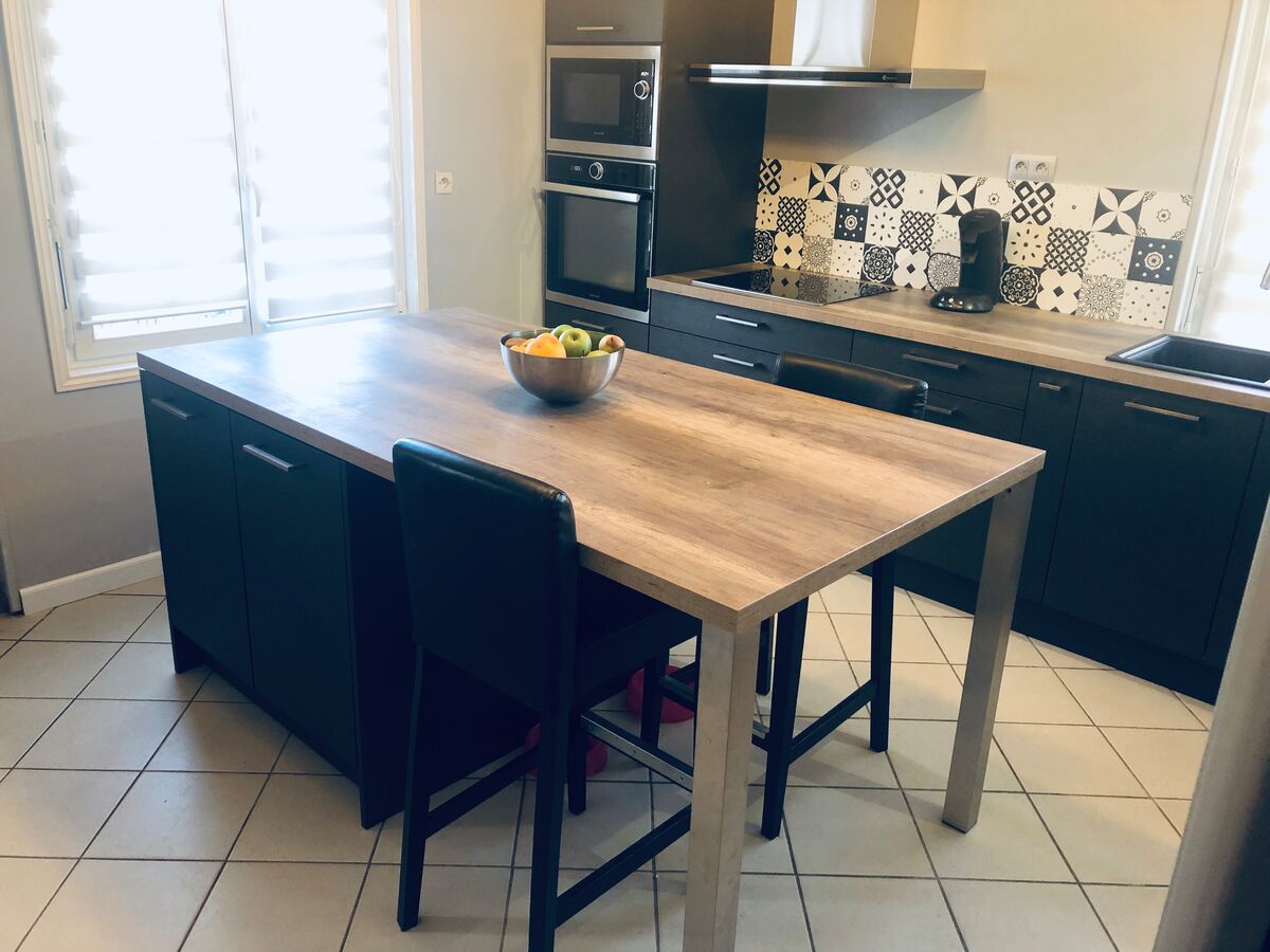 Rénovation cuisine équipée sur mesure Label Métal Brossé