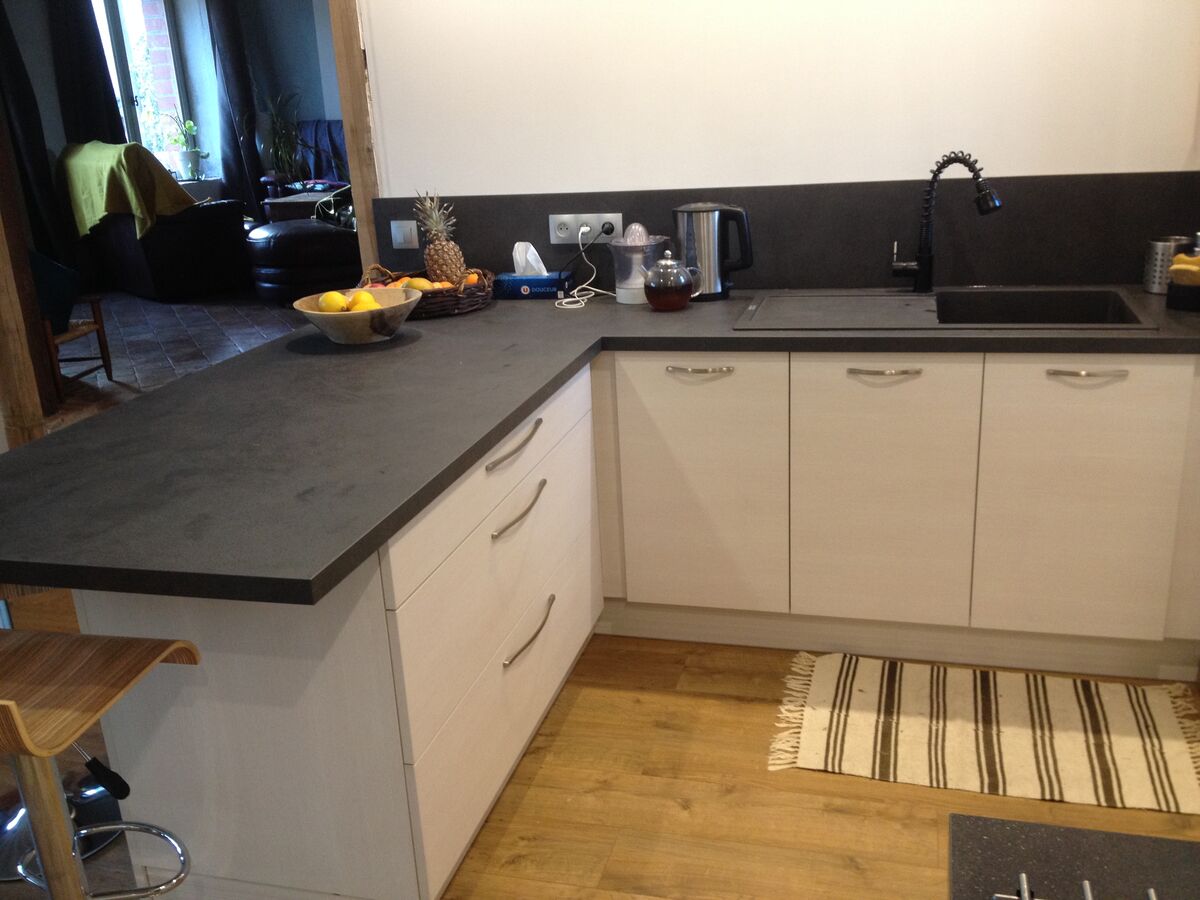 Cuisine avant-après sur mesure Trend + Blanc Mat