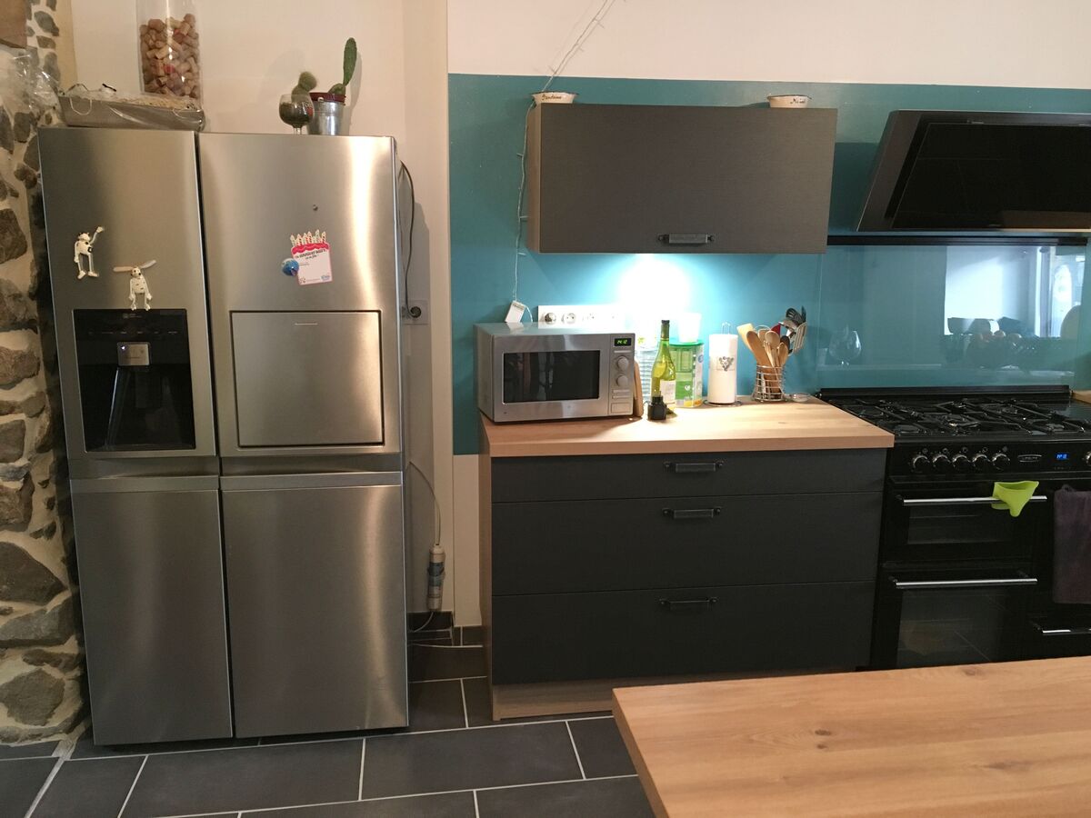 Cuisine avant-après sur mesure Label métal Brossé