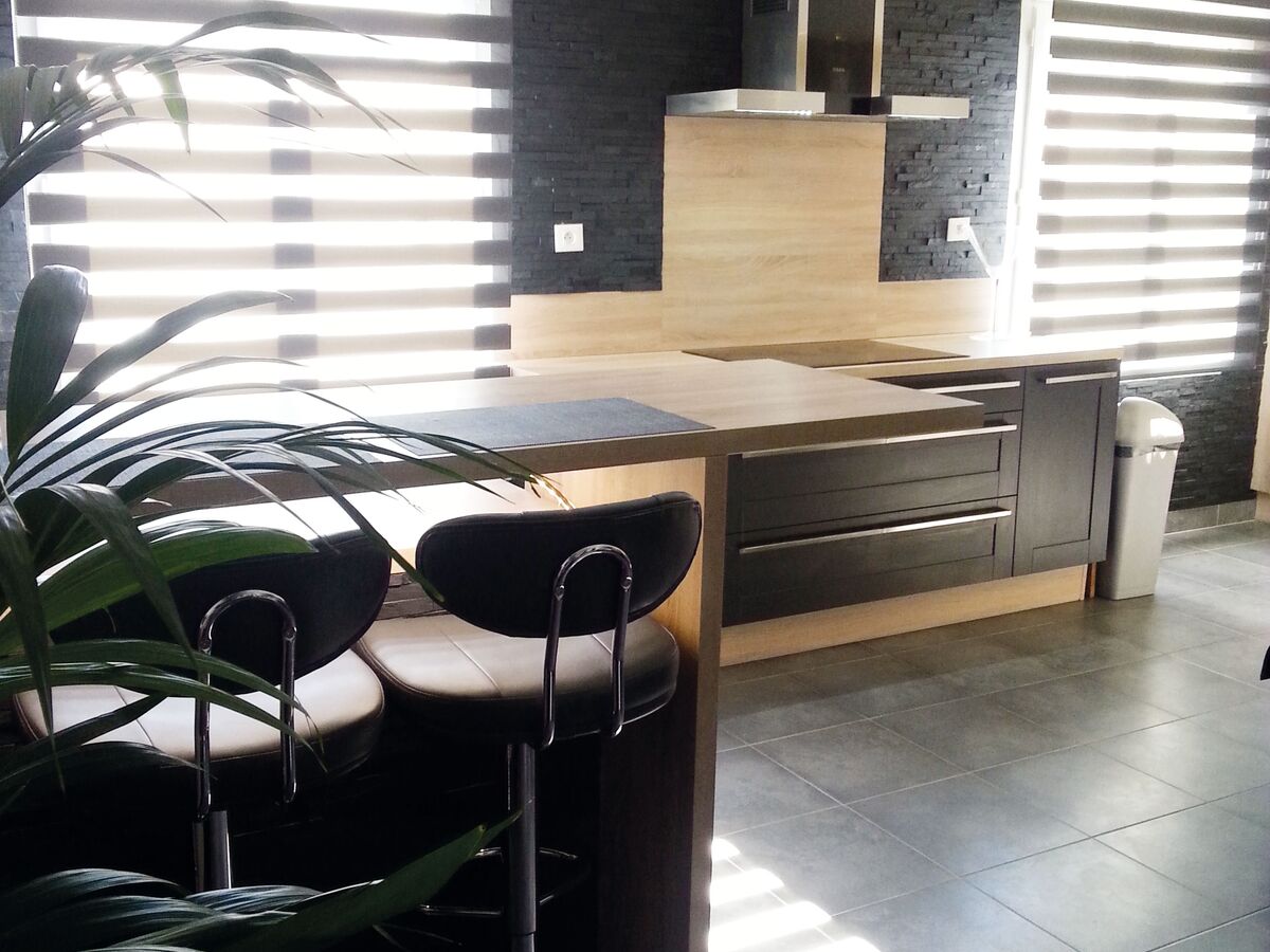 Cuisine avant-après sur mesure Trend + Chêne timber