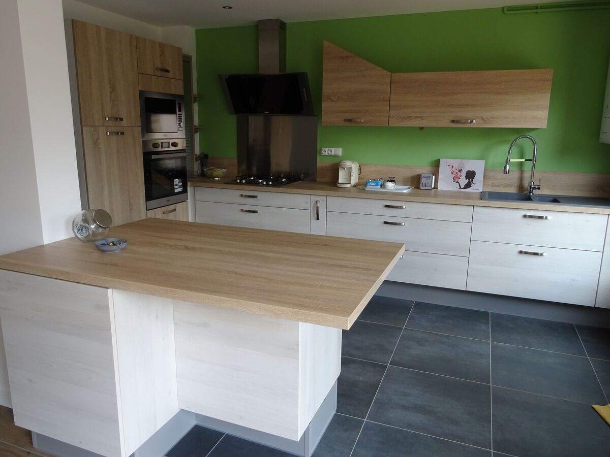 Cuisine équipée sur mesure Trend Chêne Timber et Vega Artic Wood