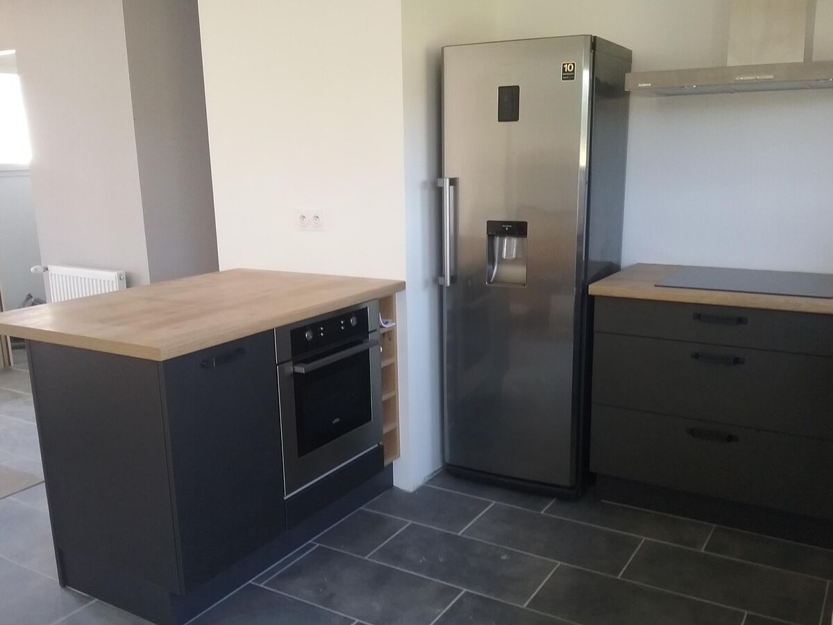 Rénovation cuisine équipée sur mesure Label Métal Brossé