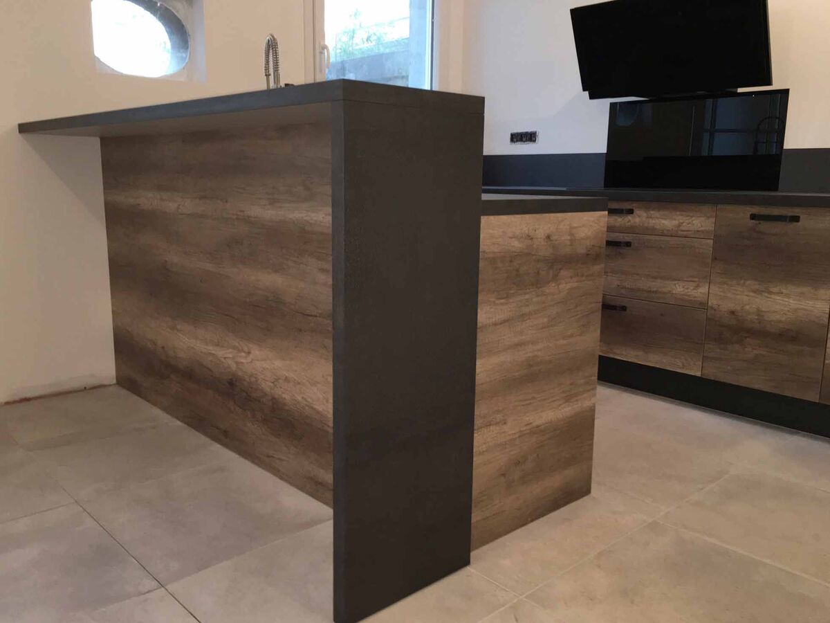 Cuisine avant-après sur mesure Trend + Winoka