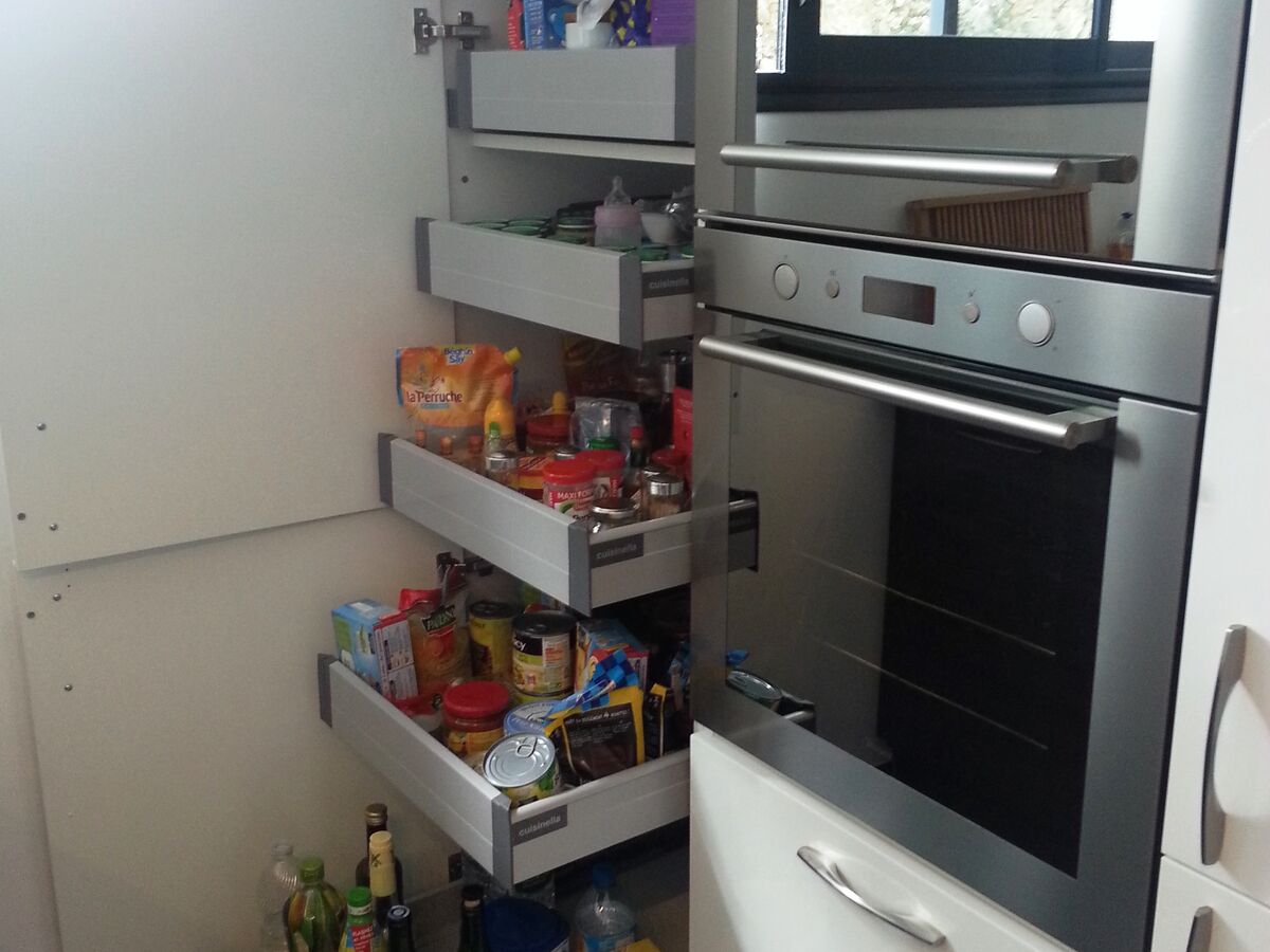 Cuisine avant-après sur mesure Light Blanc brillant