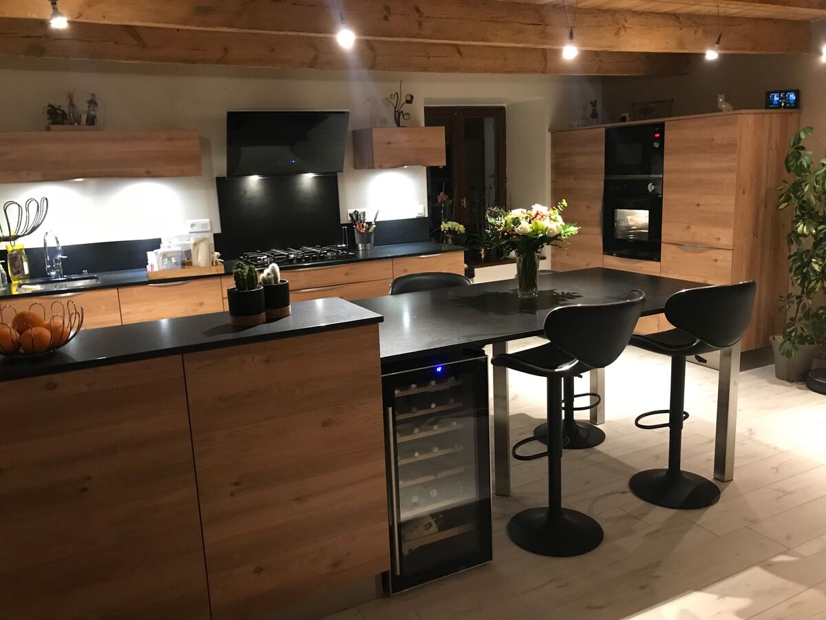 Cuisine avant-après sur mesure Trend Chêne Honey