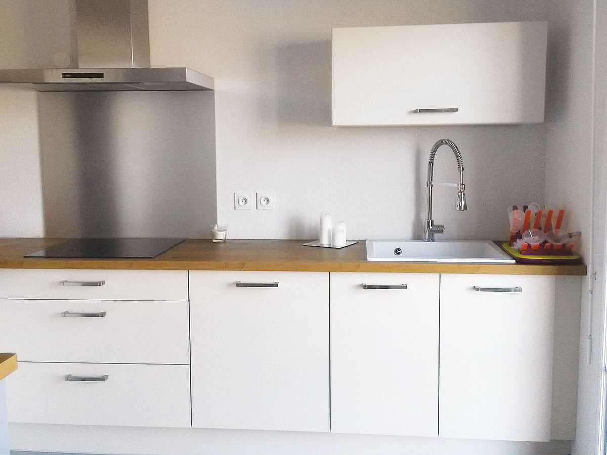 Cuisine équipée sur mesure Color Laqué blanc