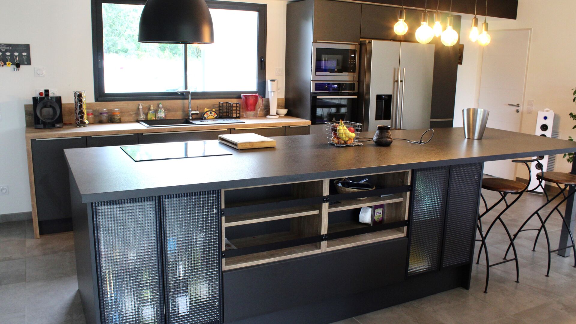 Cuisine équipée sur mesure Label Métal Brossé