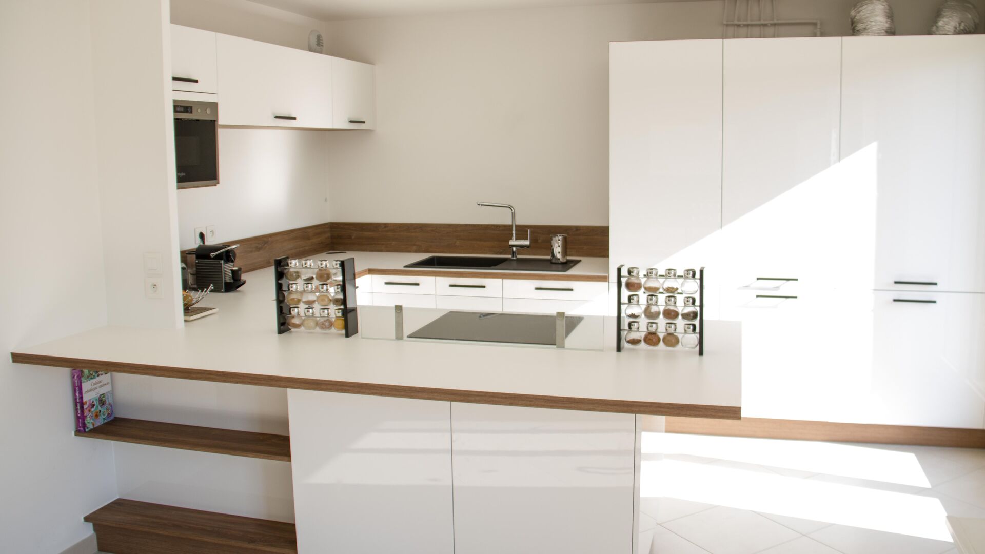 Cuisine équipée sur mesure Light Blanc Brillant