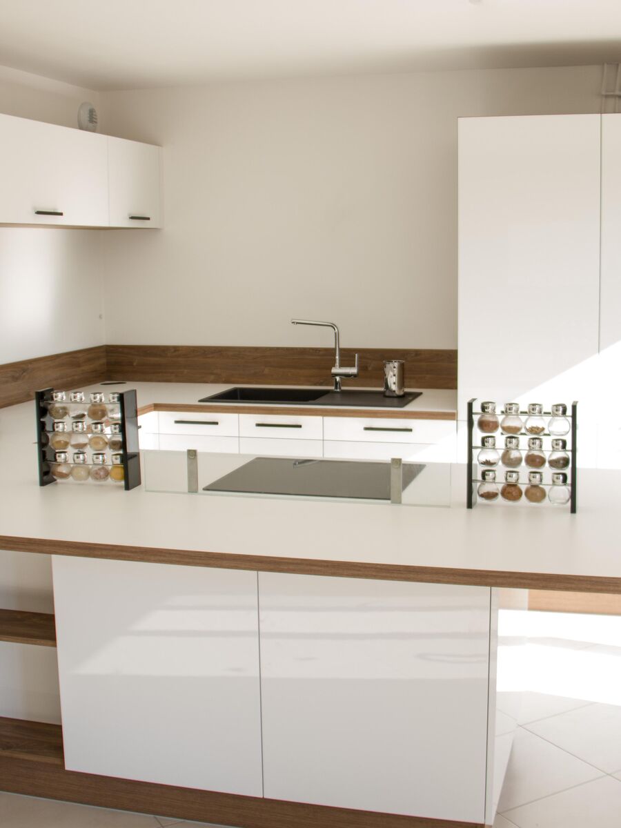 Cuisine équipée sur mesure Light Blanc Brillant