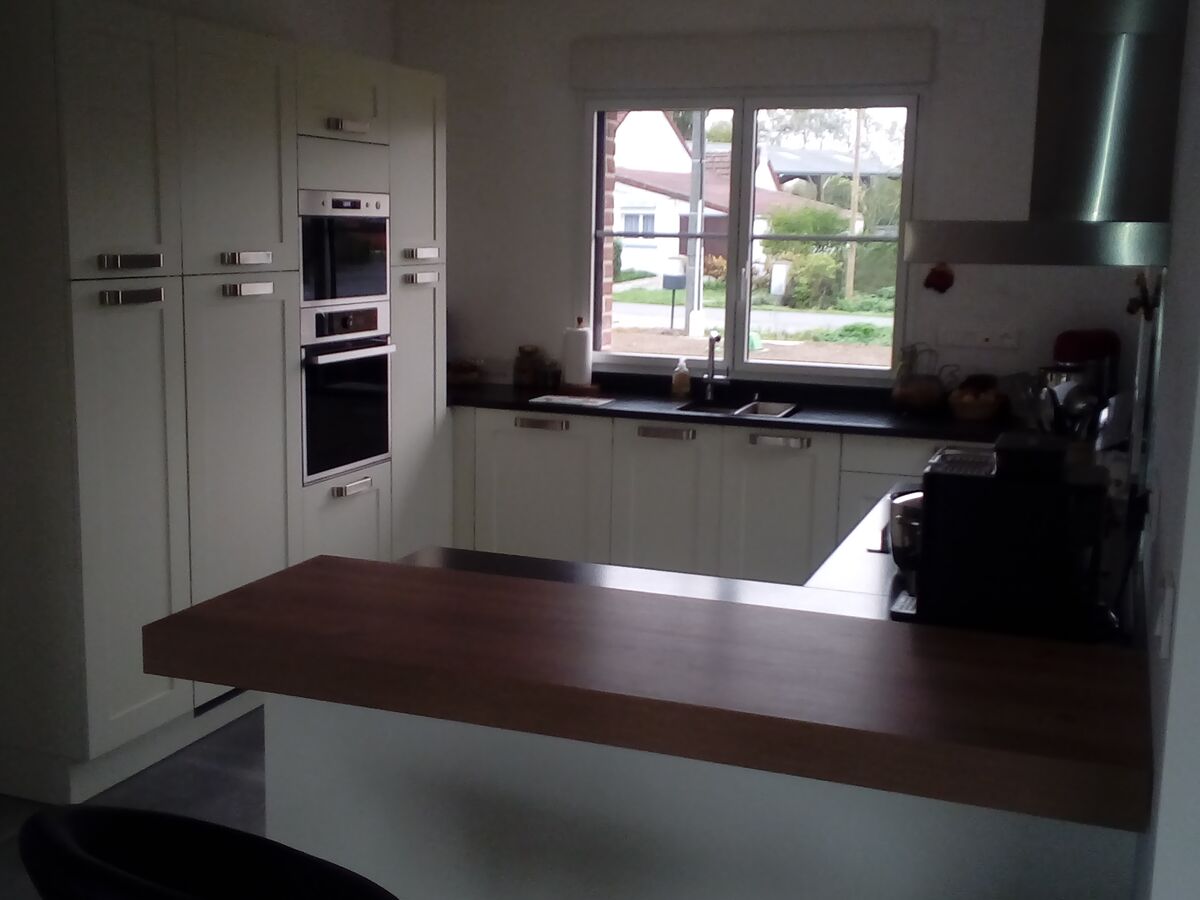 Rénovation cuisine sur mesure Wooden Blanc pores ouverts brossé