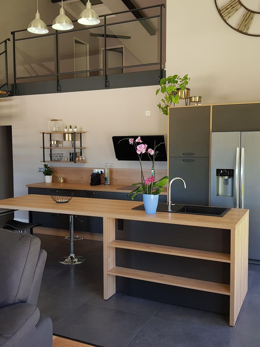 Cuisine équipée sur mesure Label Métal Brossé