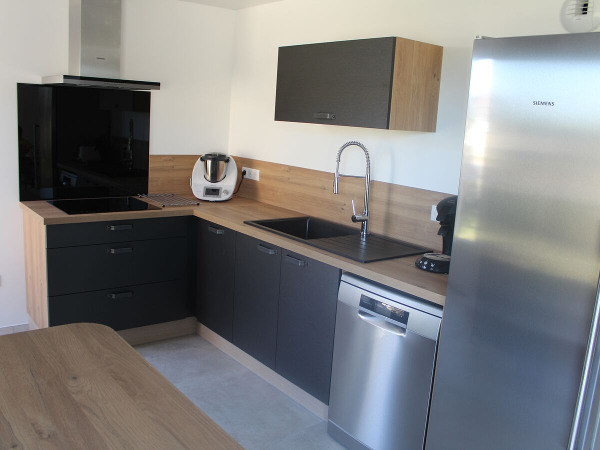 Rénovation cuisine équipée sur mesure Label Métal Brossé