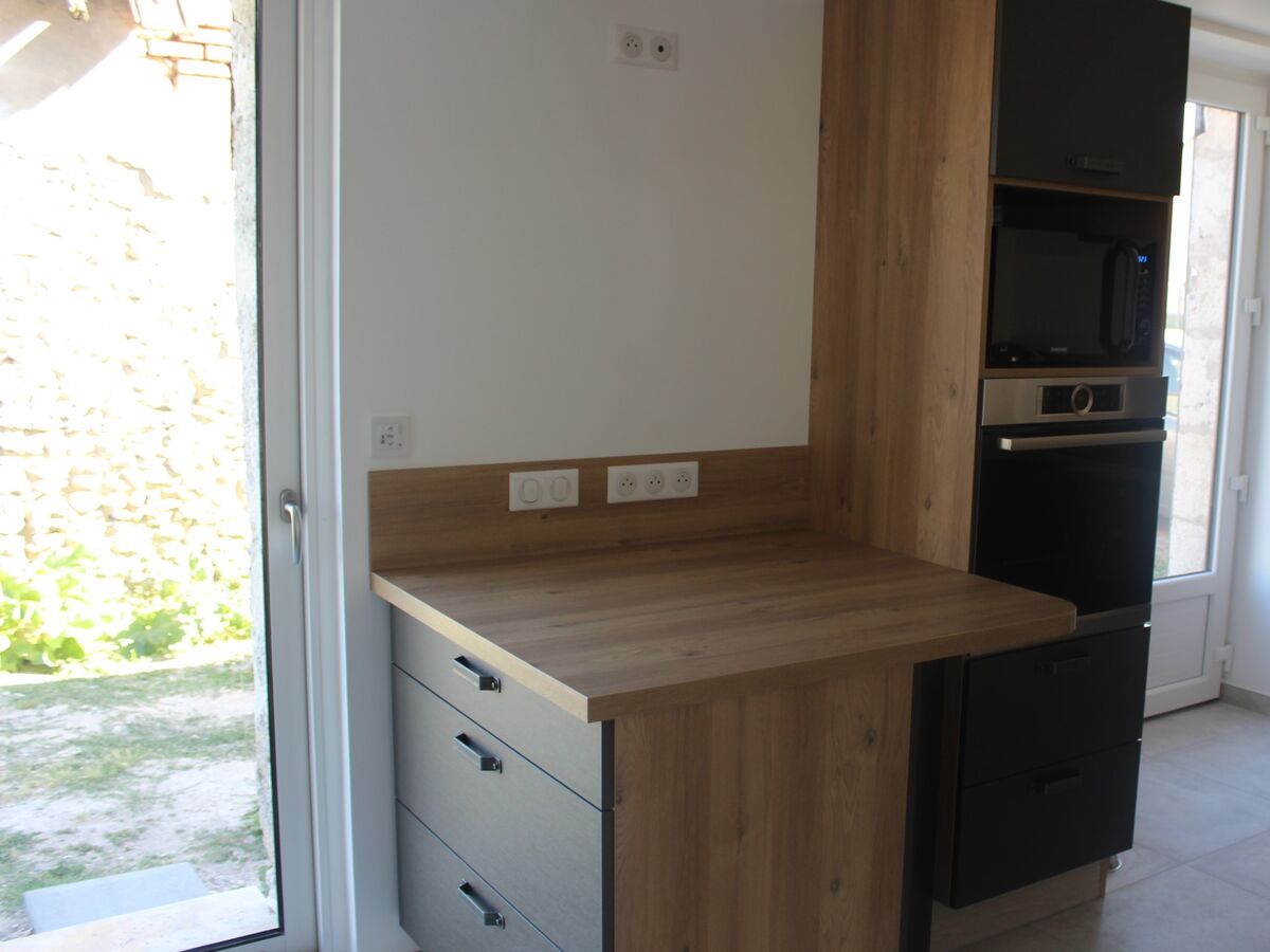 Cuisine avant-après sur mesure Label Métal Brossé