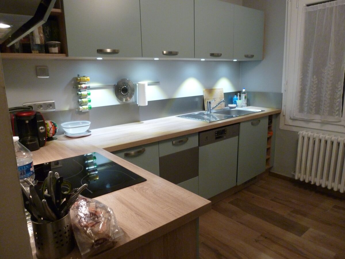 Cuisine équipée sur mesure Color Laquée Misty Blue