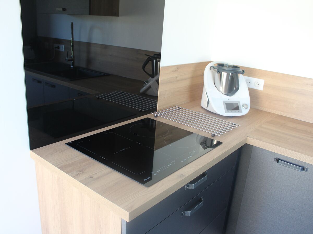 Cuisine avant-après sur mesure Label Métal Brossé