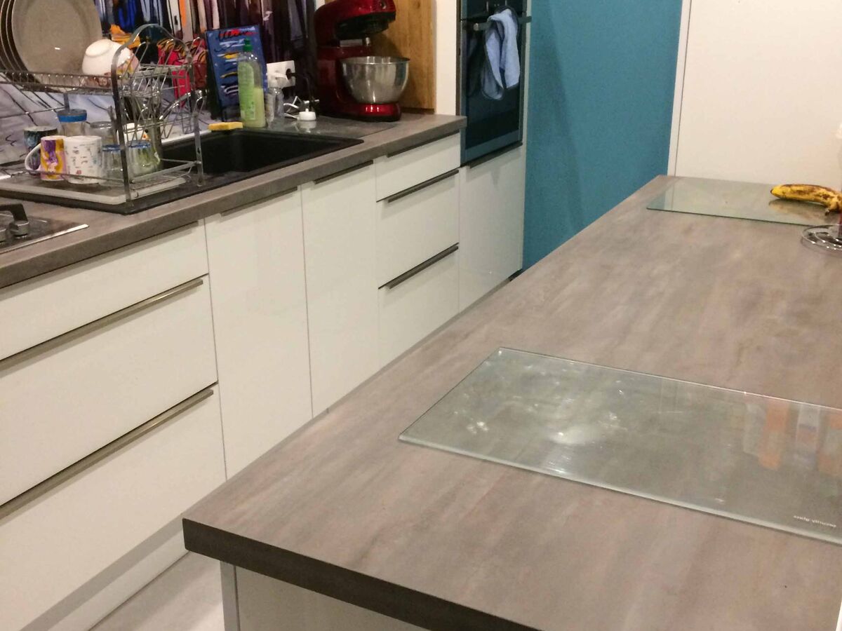 Cuisine équipée sur mesure Petilla Blanc brillant