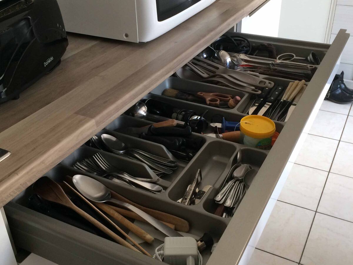 Cuisine avant-après sur mesure Light Blanc brillant