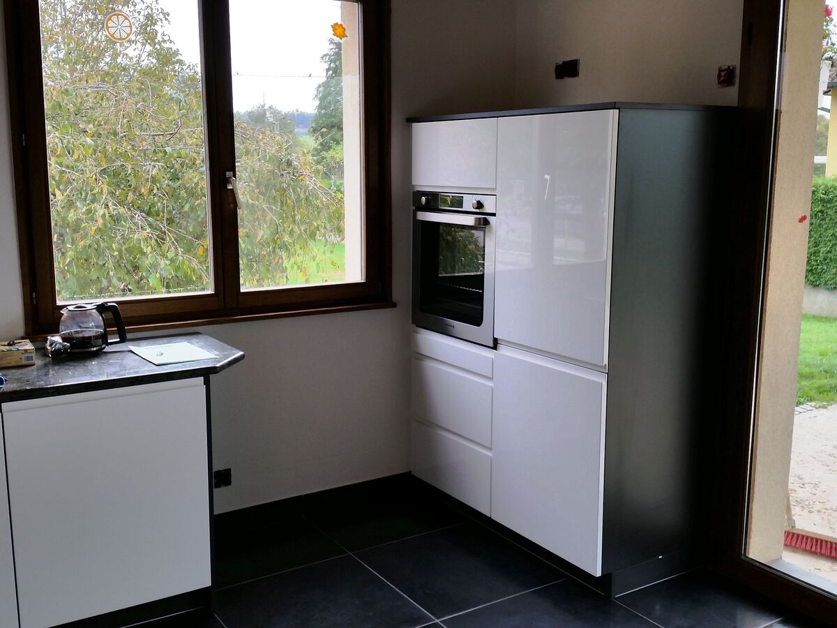 Rénovation cuisine sur mesure Pure Brillant Blanc Brillant