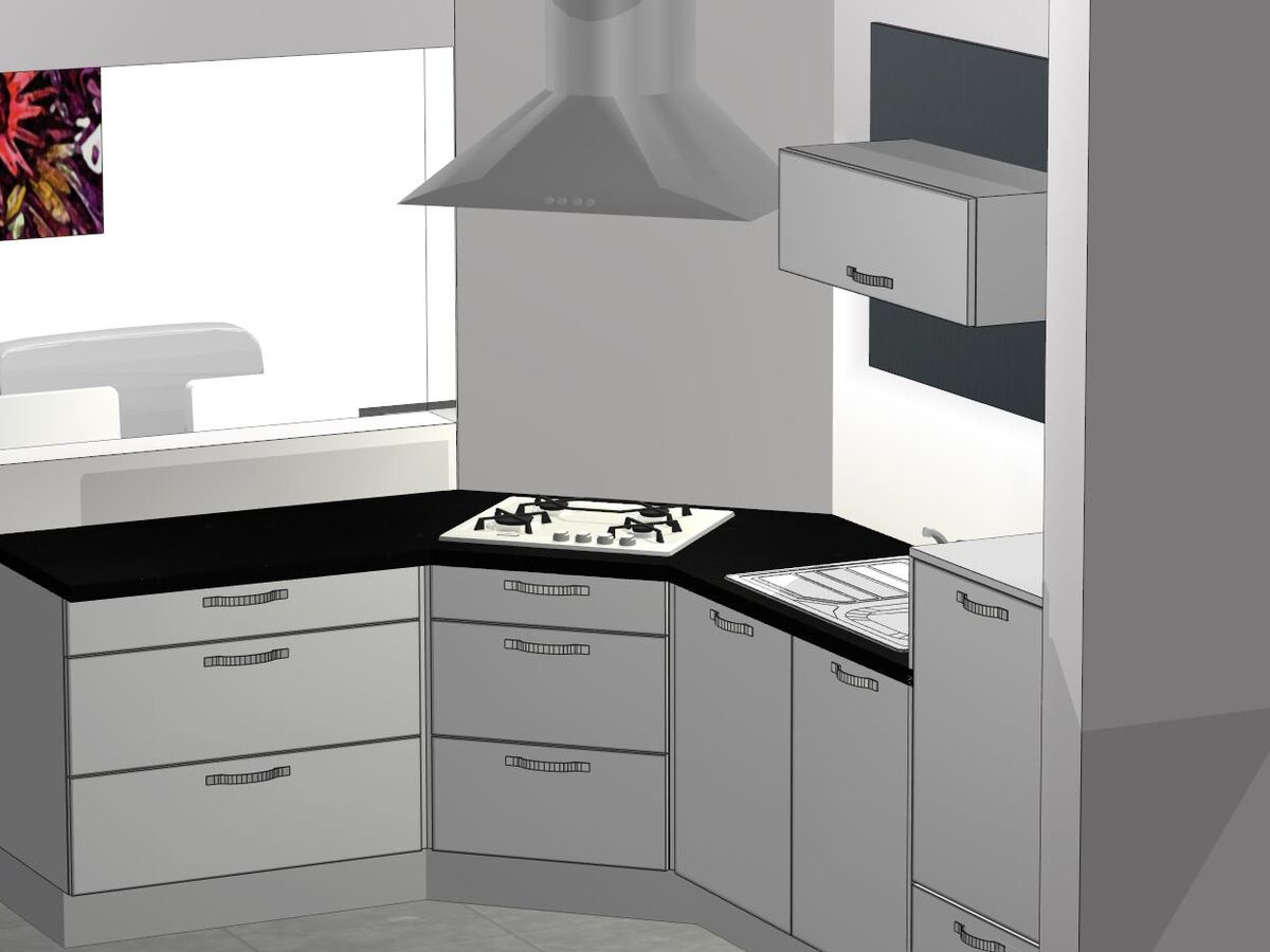 Cuisine avant-après sur mesure Light Blanc brillant