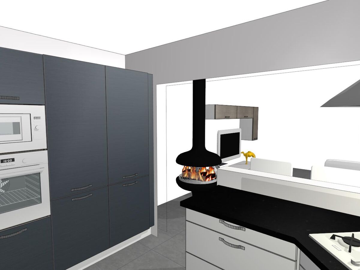 Cuisine avant-après sur mesure Light Blanc brillant