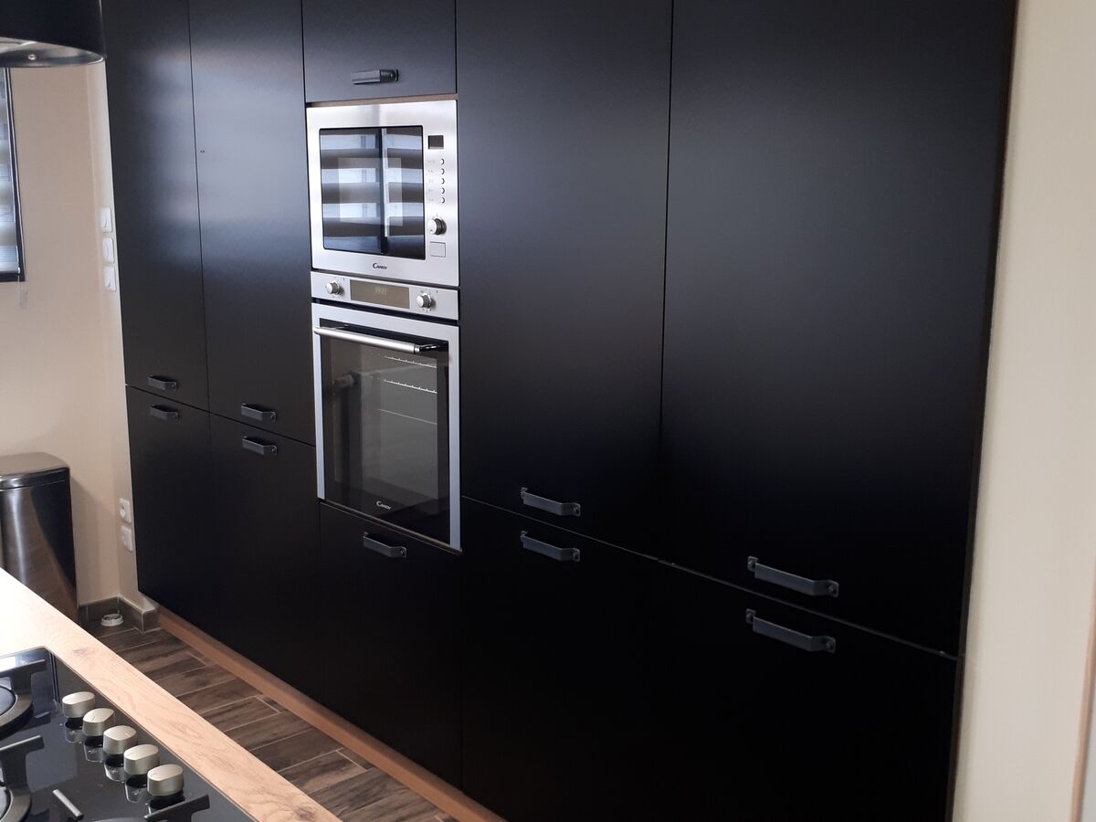 Cuisine avant-après sur mesure Velvet Noir Soft