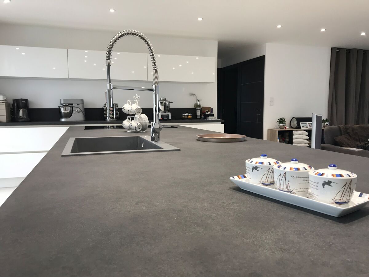 Cuisine avant-après sur mesure Light Blanc Brillant