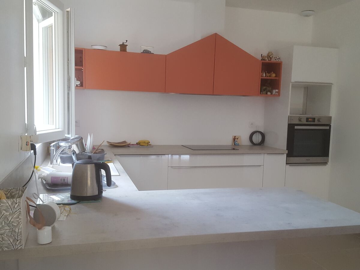 Cuisine avant-après sur mesure Light Blanc Brillant