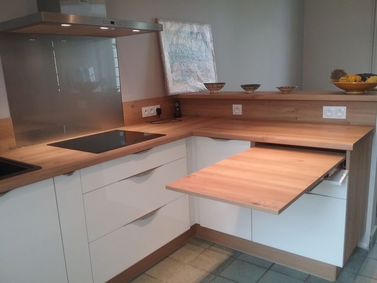 Cuisine avant-après sur mesure Light Blanc Brillant