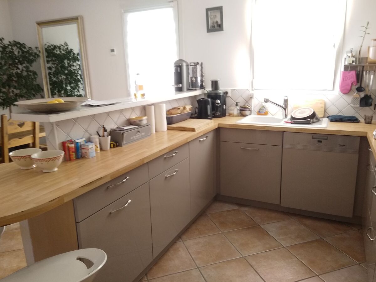 Rénovation cuisine équipée Light Grège Majestic Brillant