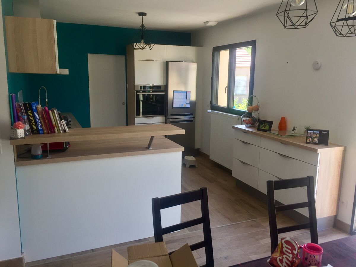 Cuisine avant-après sur mesure Trend Blanc Mat