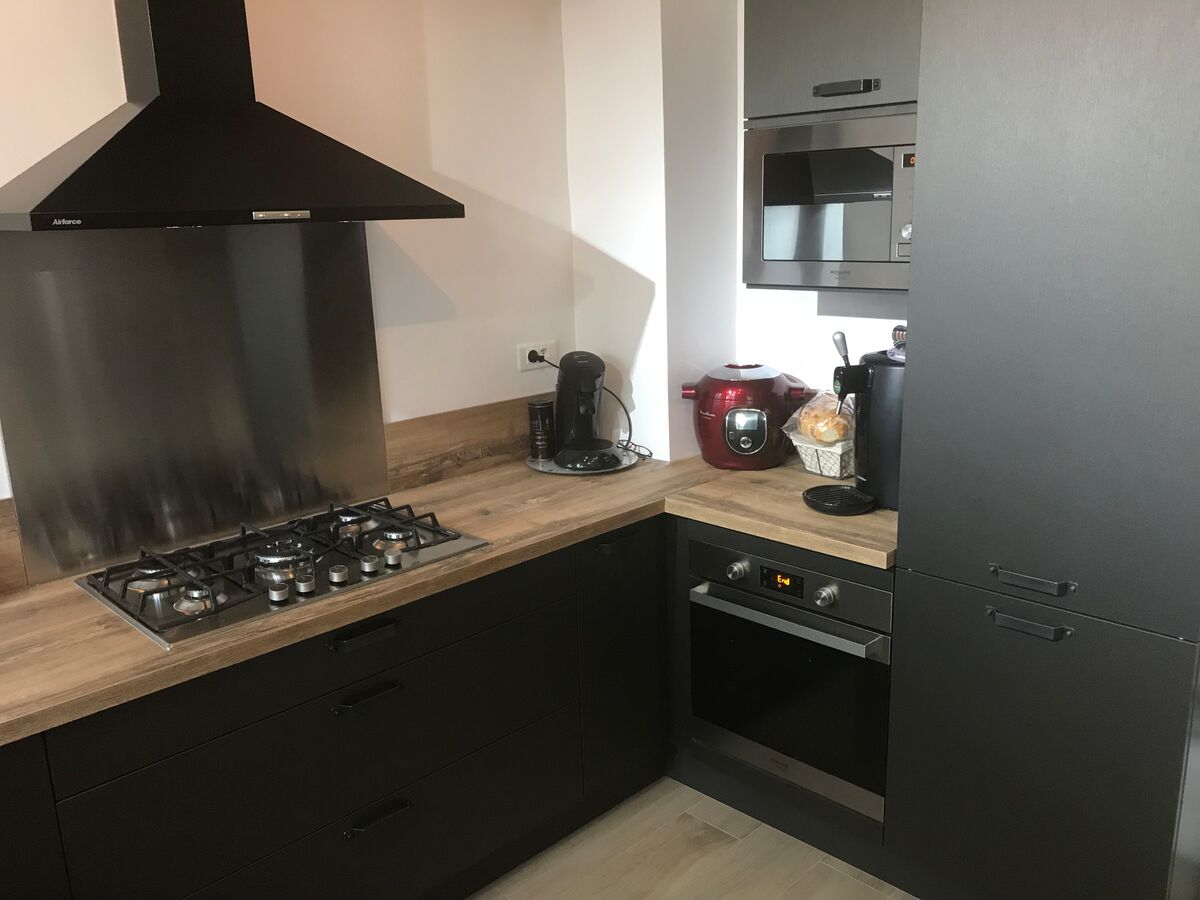 Cuisine avant-après sur mesure Label Métal Brossé