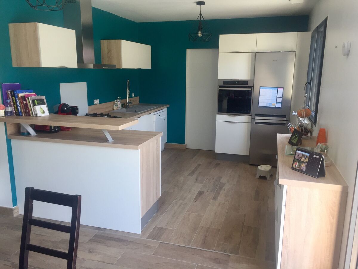 Cuisine avant-après sur mesure Trend Blanc Mat