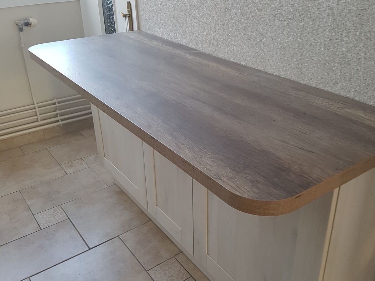 Cuisine avant-après sur mesure Trend Cube Artic wood