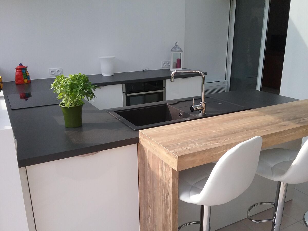 Cuisine avant-après sur mesure Light Blanc Brillant