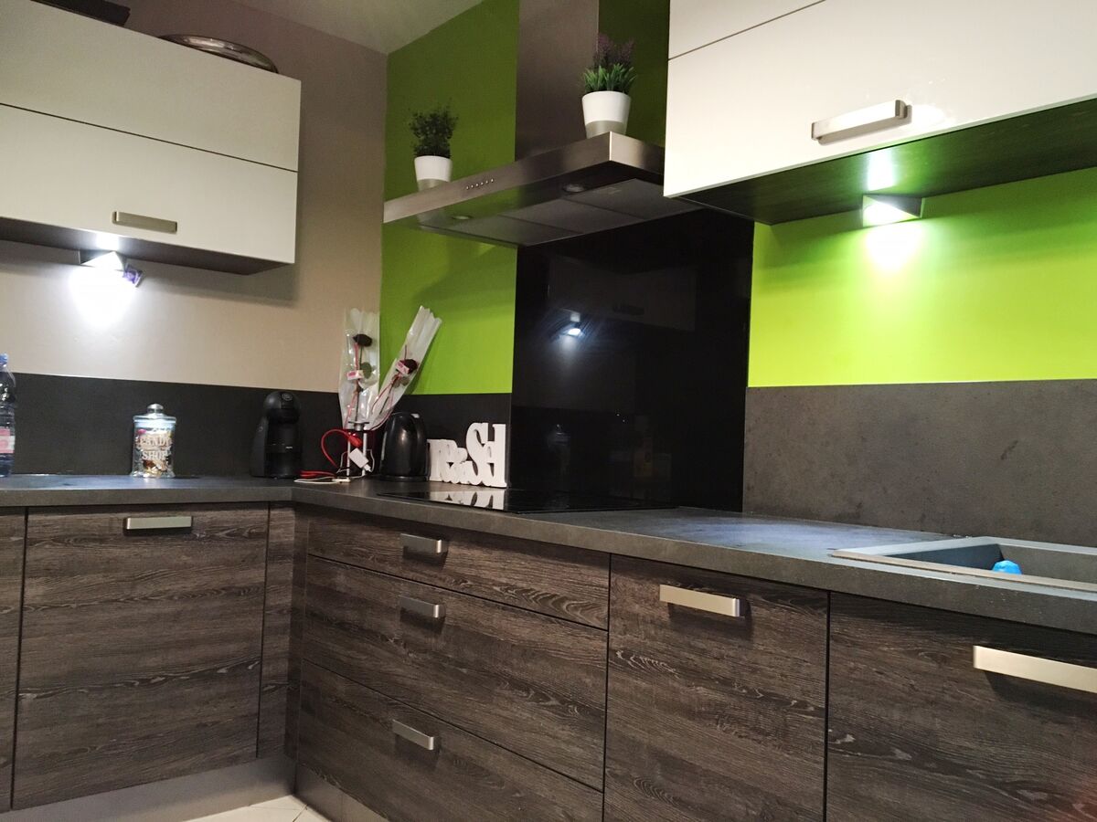 Cuisine avant-après sur mesure Light Blanc brillant