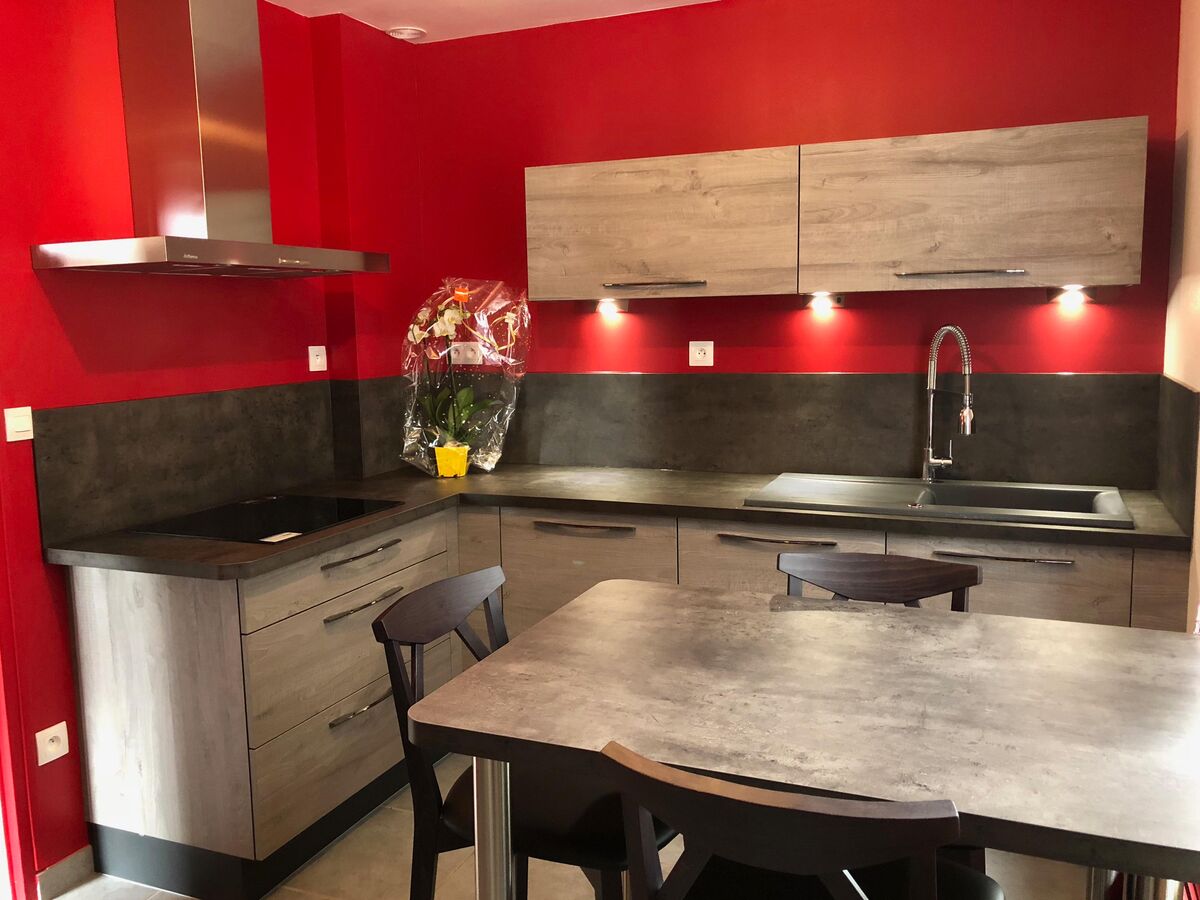 Cuisine équipée sur mesure Label Chêne Sable Synchrone