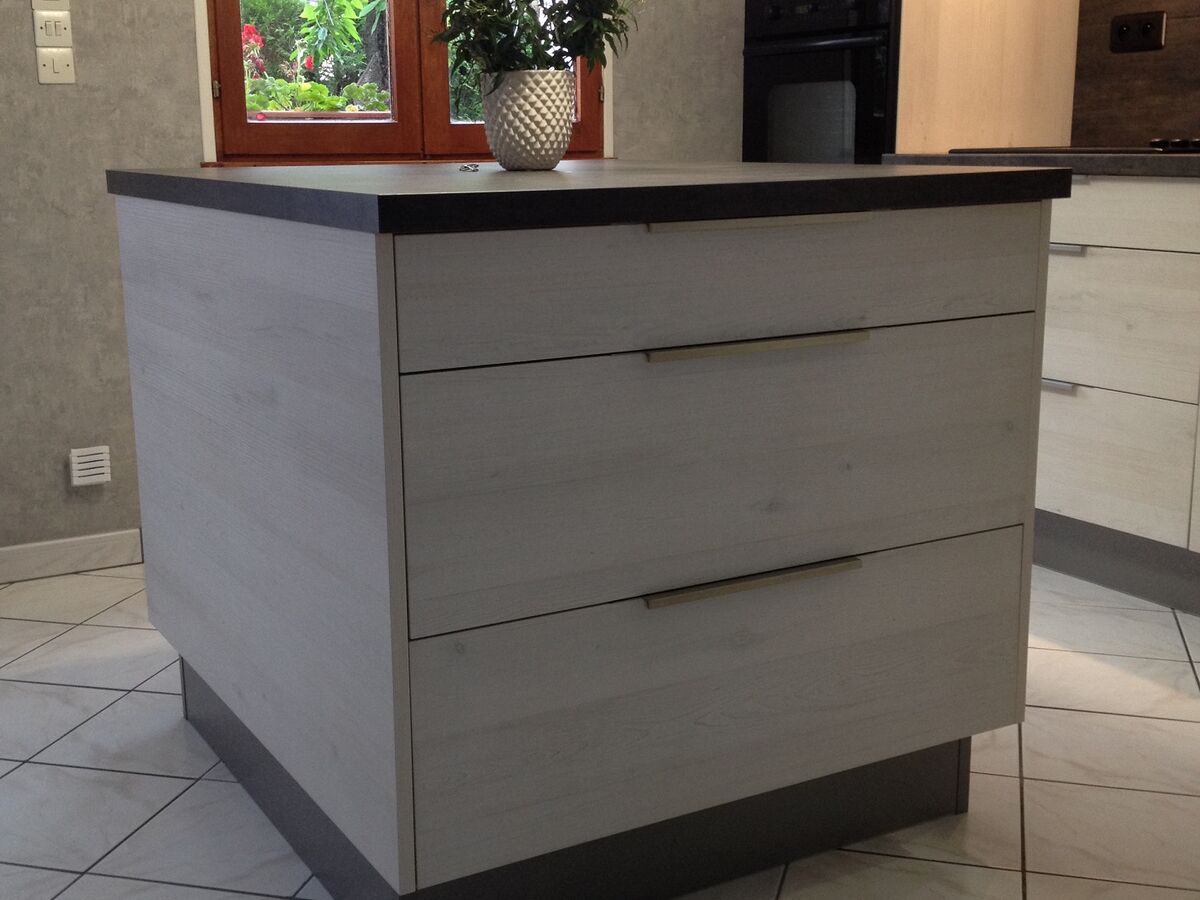 Cuisine avant-après sur mesure Trend + Artic wood