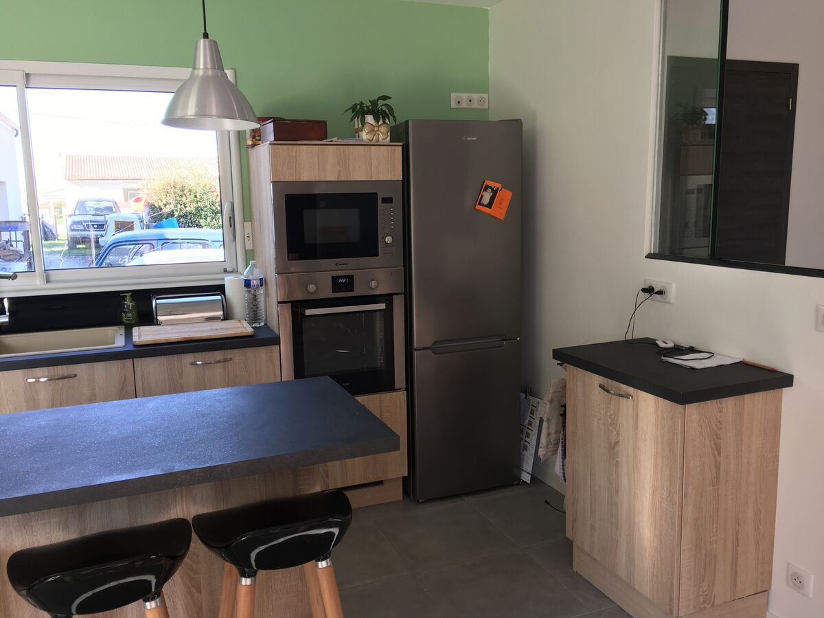 Rénovation cuisine équipée sur mesure Chêne Timber