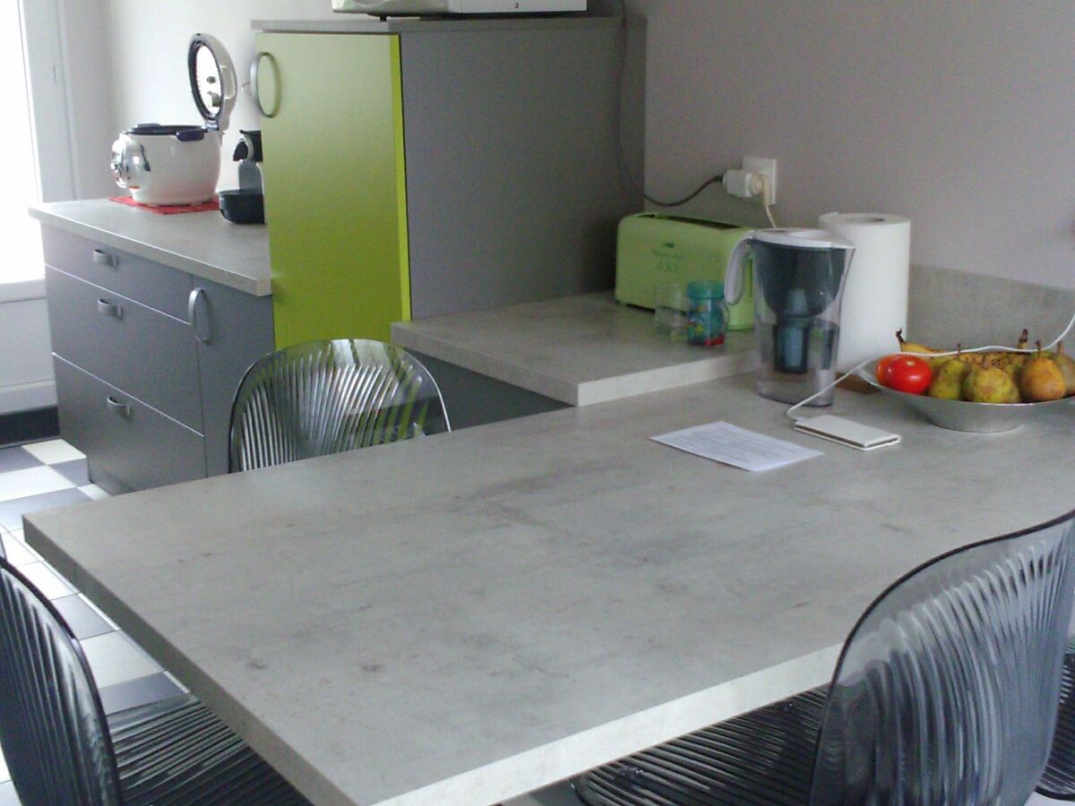 Rénovation cuisine équipée sur mesure Trend Quartz Métal et Color Vert Pomme