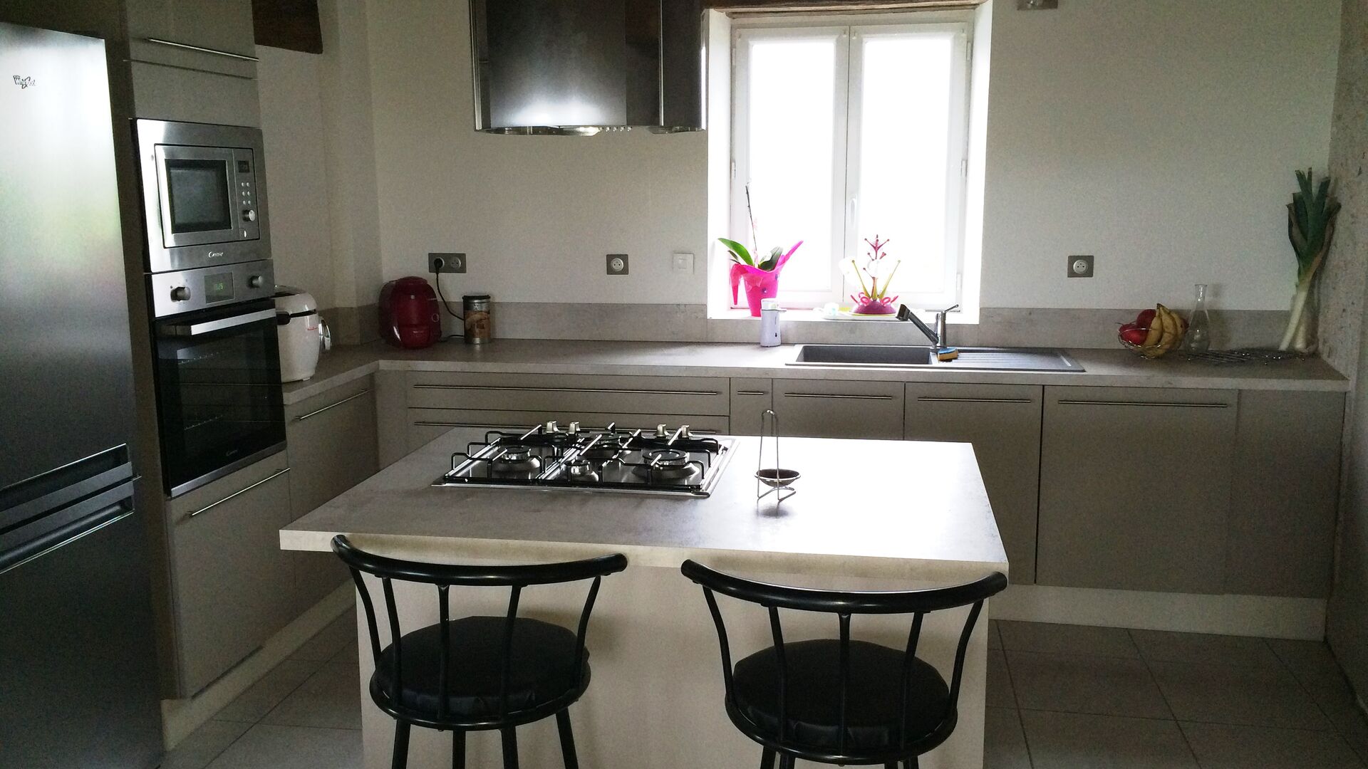 Cuisine équipée sur mesure Vega Prem'S Taupe mat